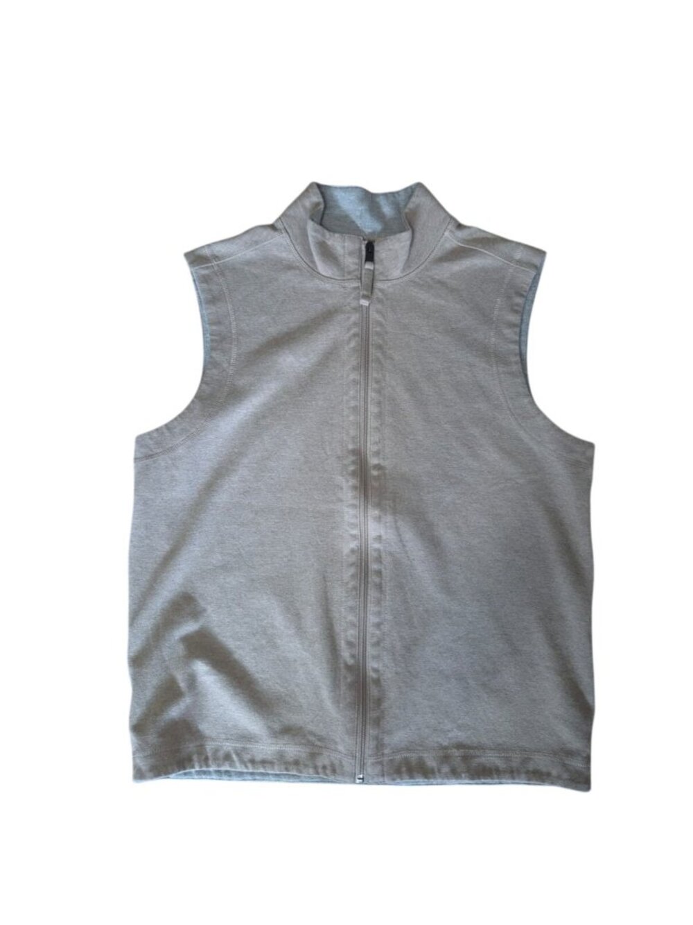 Kenneth Cole Men's Full-Zip Sleeveless Vest Beige Cotton Blend M NWOT.
